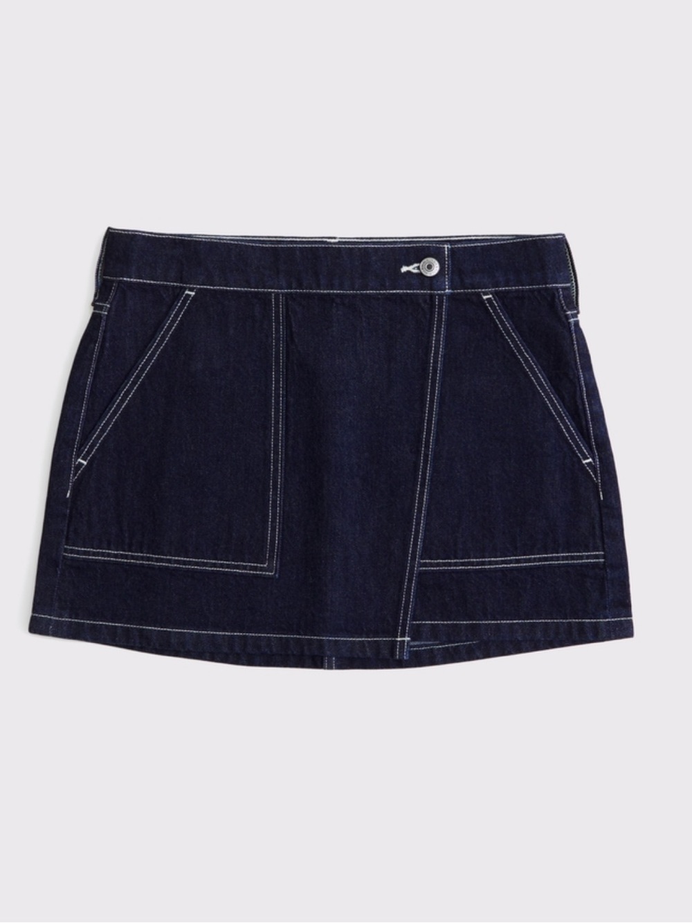 NWT Abercrombie & Fitch Dark Indigo Denim Mid Rise Wrap Skirt